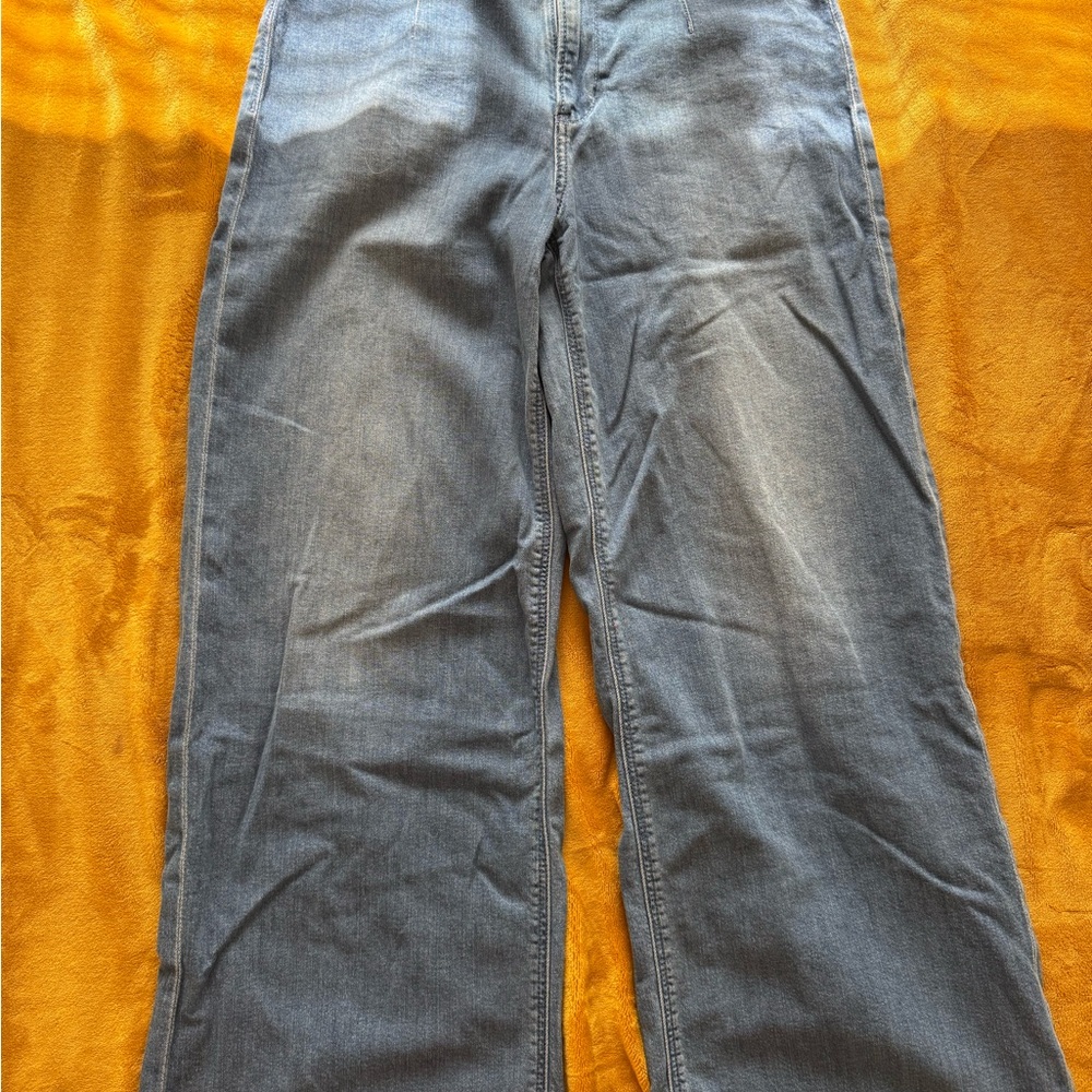 Wide-Leg Denim Jeans